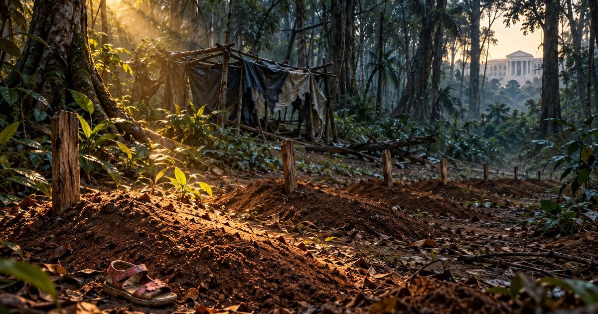 Ảnh minh họa cho bài: Thủ lĩnh giáo phái Kenya bị kết tội giết 191 người, 190 người là trẻ em bị bỏ đói trong rừng