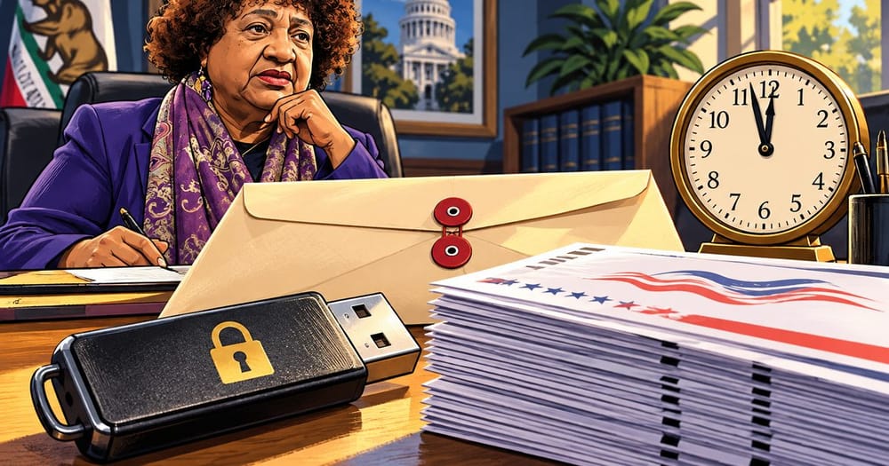 Ảnh minh họa cho bài: DOJ đòi California rà danh sách trong 48 giờ, dọa xin tòa can thiệp