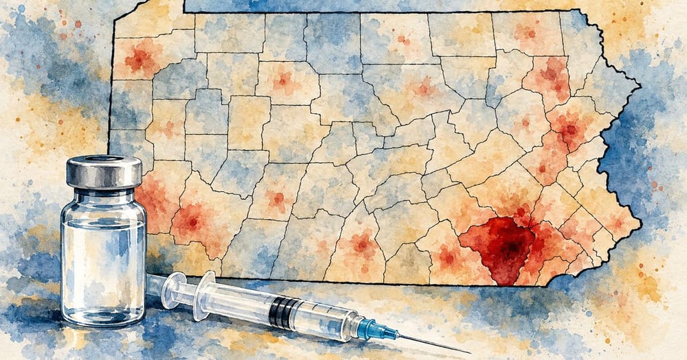 Ảnh minh họa cho bài: Pennsylvania vượt 1.000 ca sởi trong năm nay, 198 người phải nhập viện