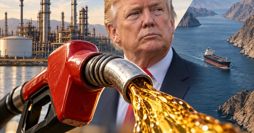 Ảnh minh họa cho bài: Tổng thống Trump quy giá xăng tăng cho nhà máy lọc dầu, trong khi dầu qua Hormuz vẫn giảm mạnh
