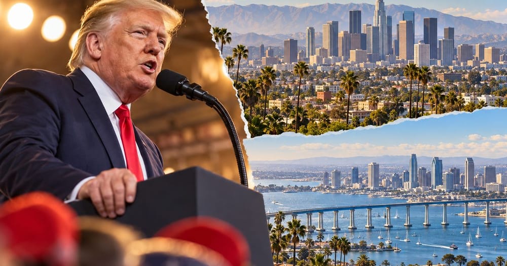 Ảnh minh họa cho bài: Tổng thống Trump nói “cứ để họ đánh Los Angeles, đánh San Diego”, lãnh đạo California phản đối