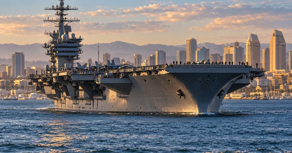 Ảnh minh họa cho bài: Tàu USS Abraham Lincoln về San Diego sau hơn 10 tháng; Hải quân xác nhận 8 quân nhân trong nhóm tác chiến tìm cách tự tử